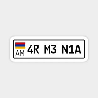 Armenia car license plate Magnet