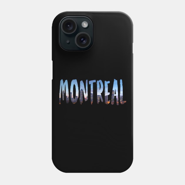 Montreal Skyline Silhouette Phone Case by swiftscuba