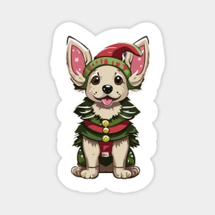 Christmas Dog - Big Ears Magnet