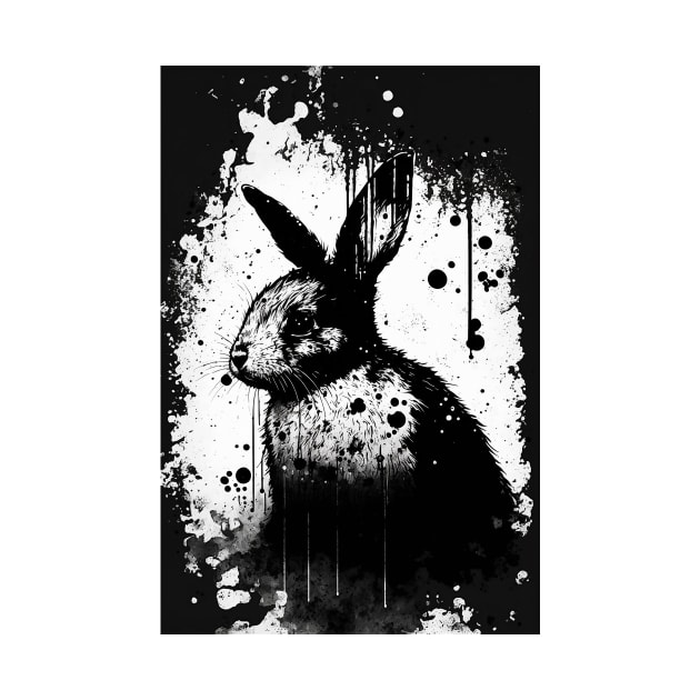 Ink Bunny Painting by TortillaChief
