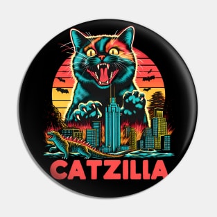 CATZILLA - The Fierce Feline Overlord Pin