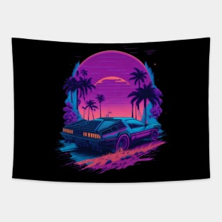 Cyberpunk Car Tapestry