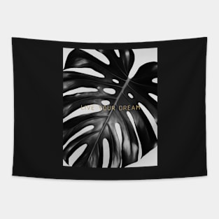 Monstera leaves,Tropical leaves, Leaf, Modern art, Wall art, Print, Minimalistic, Modern, Scandinavian print Tapestry