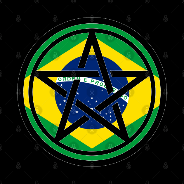 Large Print Pentacle Brazil Flag by aaallsmiles