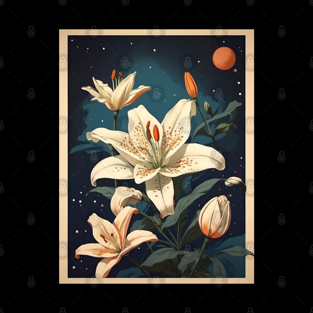 White Lilies In Space by VivaLaRetro