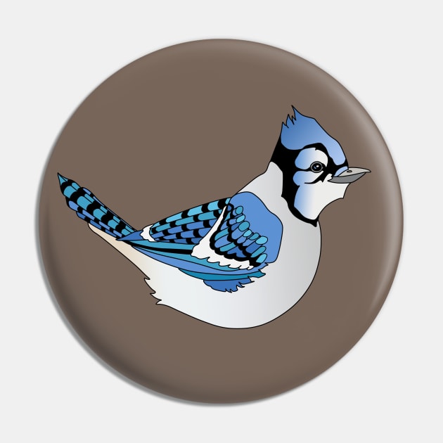 Cute Graphic Blue Jay Bird