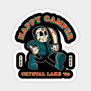 Happy Camper - Vintage Distressed Retro Horror Cartoon Magnet