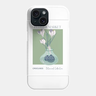 Crocuses in a vase Phone Case