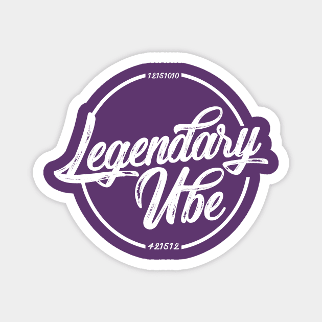 Legendary Ube Flagship Tee (White Logo) Magnet by LegendaryUbe