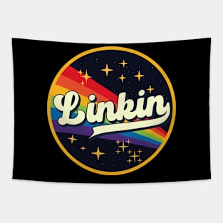 Linkin // Rainbow In Space Vintage Style Tapestry