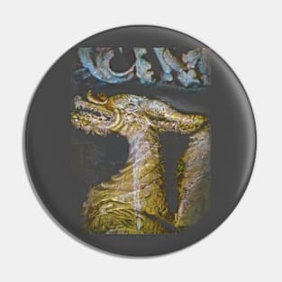 Ancient Stone Dragon Pin