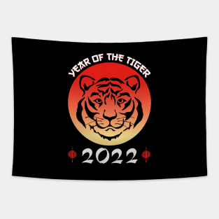 Chinese Zodiac Tiger 2022 - Cute Year of the Tiger Astrology Design Tapestry