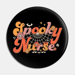 Abstract Groovy Spooky Nurse Halloween Nurse Costume Pin