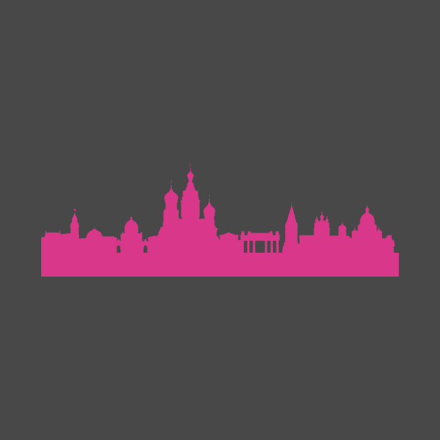 Saint Petersburg skyline pink by 44spaces