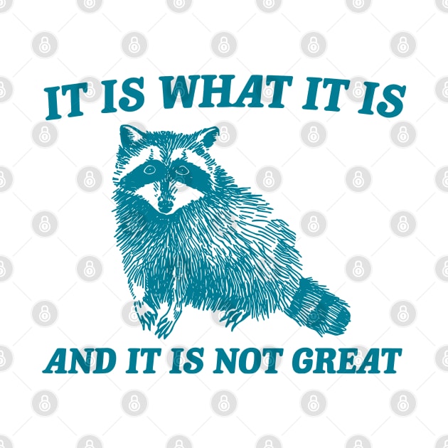 It Is What It Is And It Is Not Great Funny Raccoon by KC Crafts & Creations