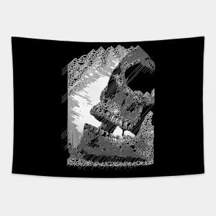 Pixel Skull #4 8bit Graphic Design Tapestry