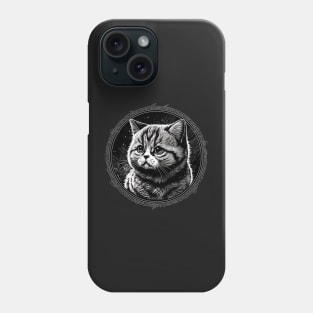 Cute Black and white Munchkin cat Phone Case