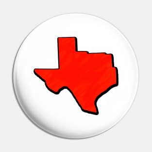 Bright Red Texas Outline Pin