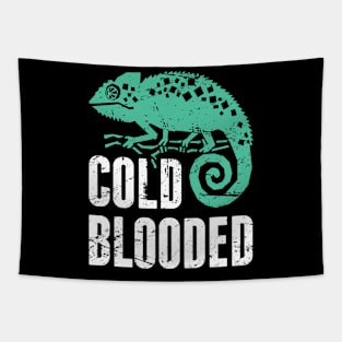 Cold Blooded | Funny Reptile Chameleon Tapestry