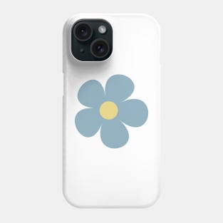 cute muted blue gray retro flower Phone Case