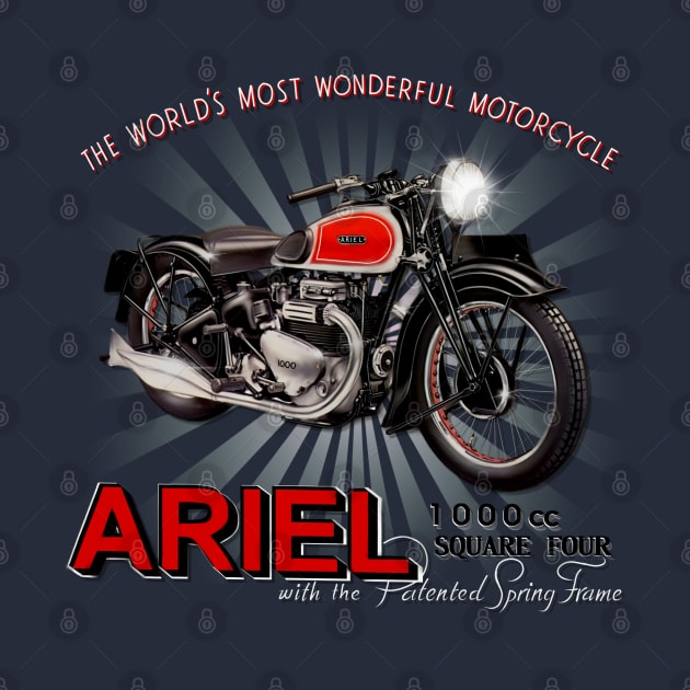 Gorgeous Ariel 1000 Square 4 Motorcycle by MotorManiac