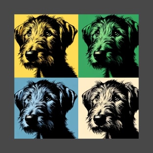 Pop Retro Irish Wolfhound Art - Cute Puppy T-Shirt