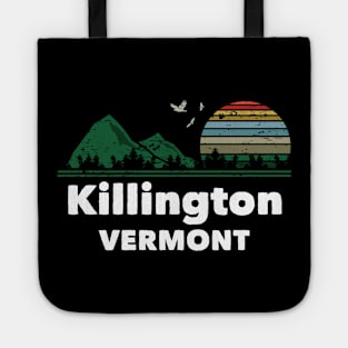 Mountain Sunset Flying Birds Outdoor Killington Vermont Tote