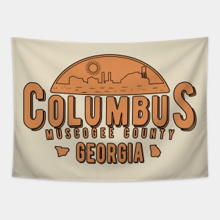 Columbus Georgia Badge Logo Tapestry