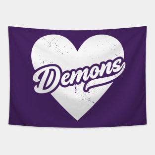 Vintage Demons School Spirit // High School Football Mascot // Go Demons Tapestry
