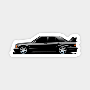 Mercedes 190E Cosworth Evolution II (Black) - Roadside Icons Magnet