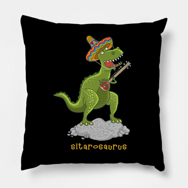 Sitarosaurus Pillow by steveskelton