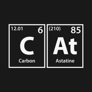 Cat (C-At) Periodic Elements Spelling T-Shirt