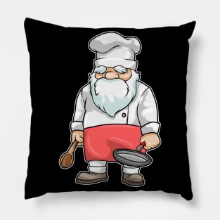 Chef with Chef's hat Pan & Wooden spoon Pillow