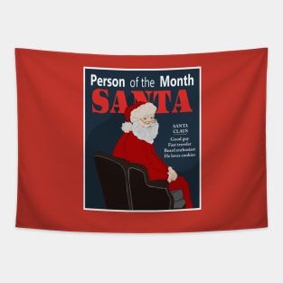 Santa Claus is the person of the month Tapestry