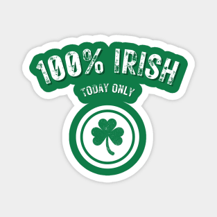 100% Irish Funny St Patricks Day Magnet