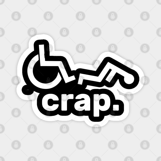 Handicap Wheelchair Funny Wheelchair Fall Magnet by DaStore