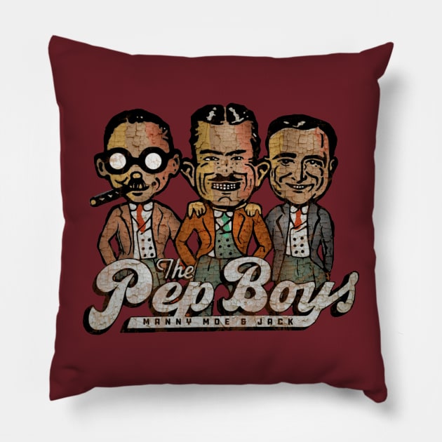 PEP BOYS old and glorious Vintage Pillow by Midcenturydave