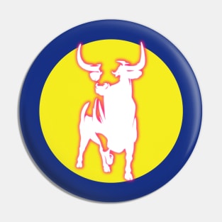 Pink Neon Sign Bull TORO Pin