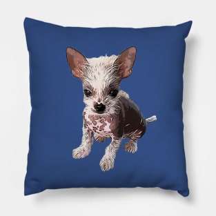 Chinese Crested Puppy Dog Pillow