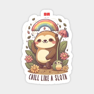 "Chill like a sloth" Magnet