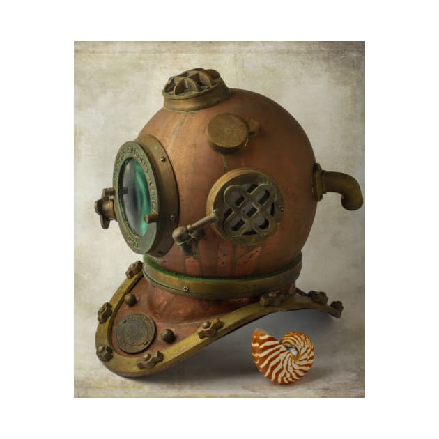 Divers Helmet With Seashell by photogarry