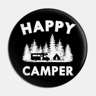 Happy Camper Motorhome Tent Forest Gift Pin