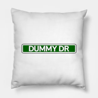 Dummy Dr Street Sign Pillow