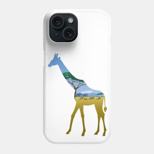 Giraffe Landscape Phone Case