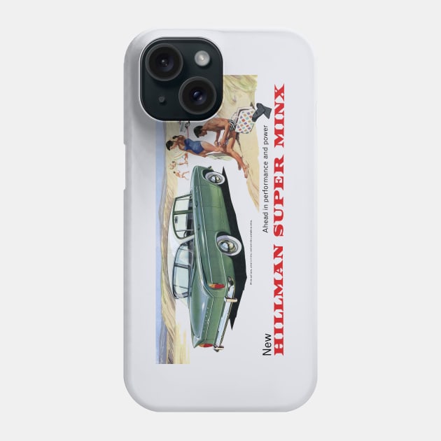 HILLMAN SUPER MINX - advert Phone Case by Throwback Motors