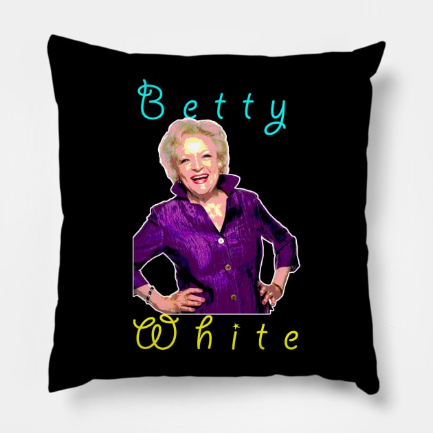 betty white Pillow by no_morePsycho2223