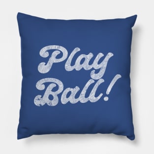 Play Ball! Vintage Distressed Design Pillow