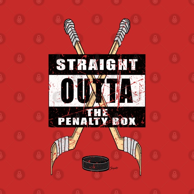 Funny Straight Outta The Penalty Box Hockey by ScottyGaaDo