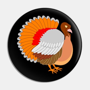 Happy Thanksgiving Big Turkey Pin