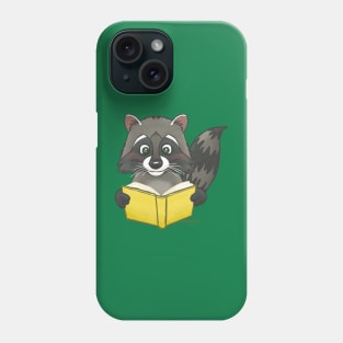 Raccoon Reading a Book! Phone Case